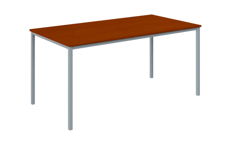 JPT 160 Jídelní stůl 1600 x 800 mm, deska třešeň šumavská / podnož stříbrná